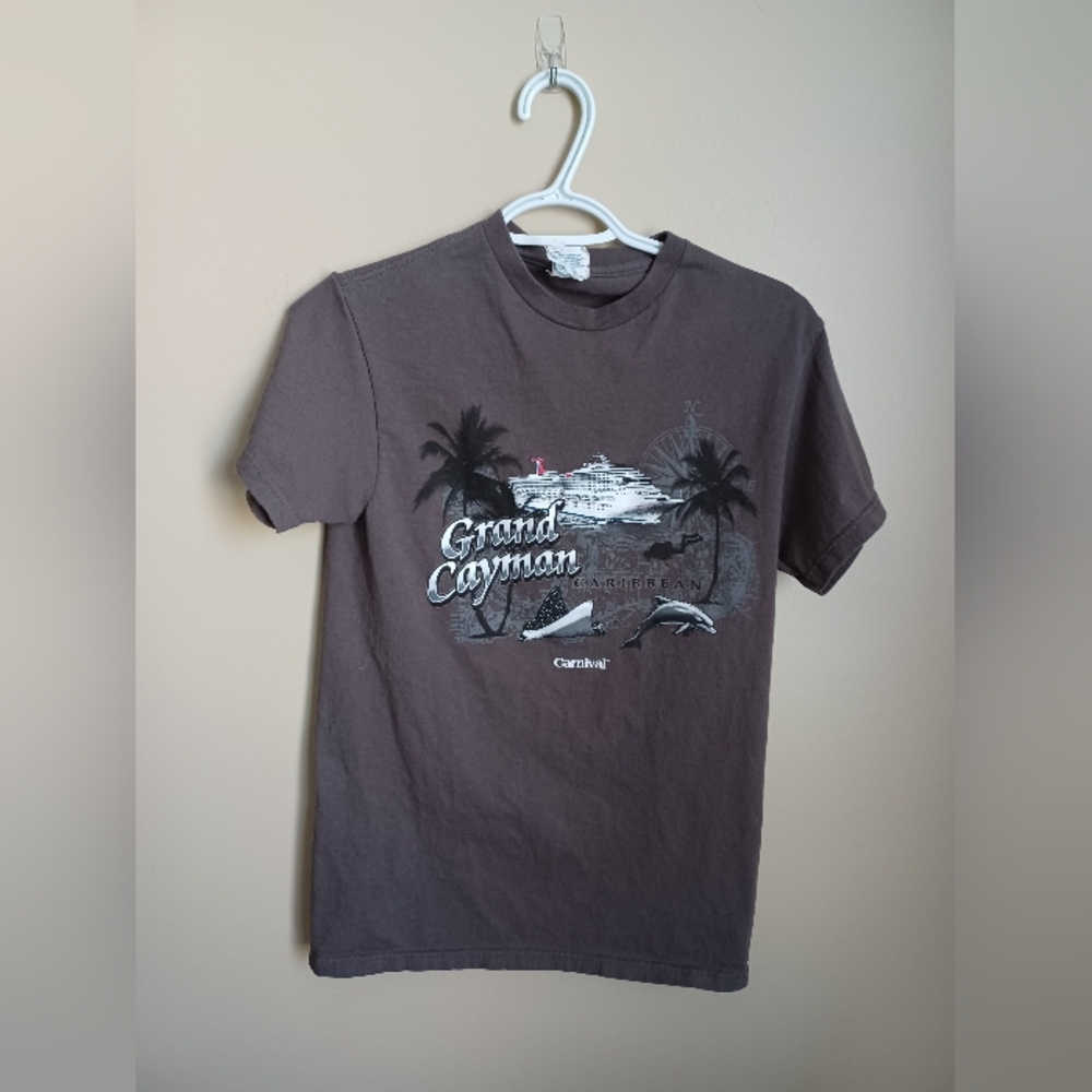 Women's‎ Size Small Carnival Cruise Travel Grand Cayman Gray T-Shirt